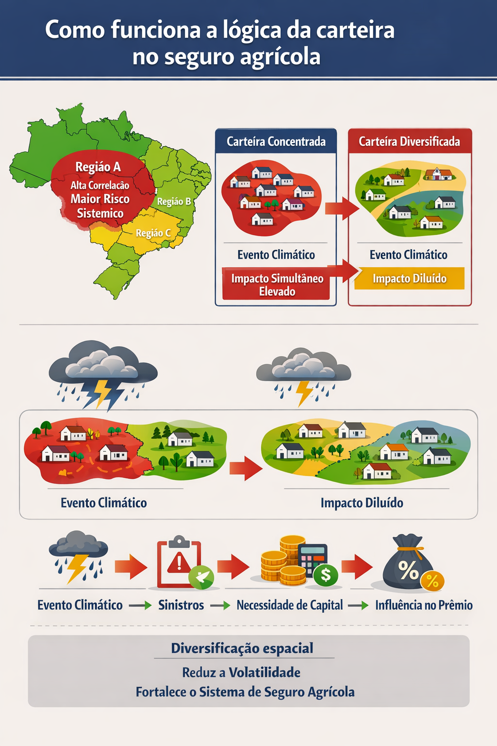 Diversificação espacial reduz volatilidade e fortalece o sistema de seguro agrícola