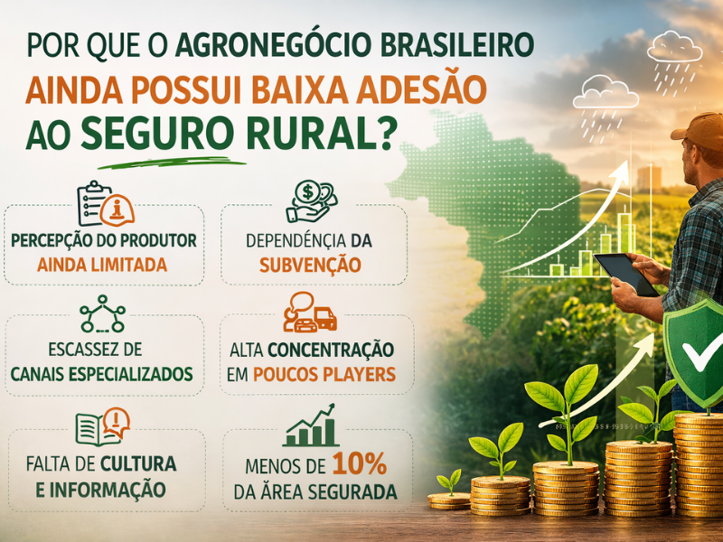 Por que o agronegócio brasileiro ainda possui baixa adesão ao seguro rural?