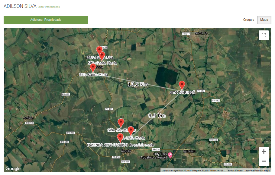 Mapa propriedades